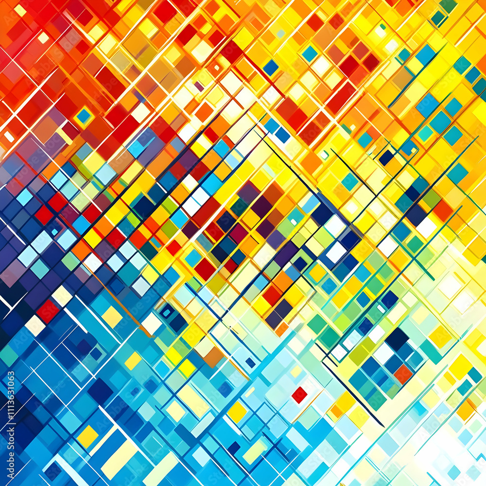 Abstract Colorful Blocks Background Abstract Colorful Blocks Background