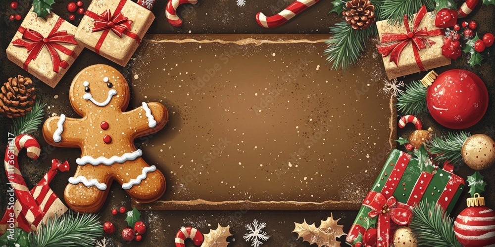Obraz premium christmas gingerbread cookie