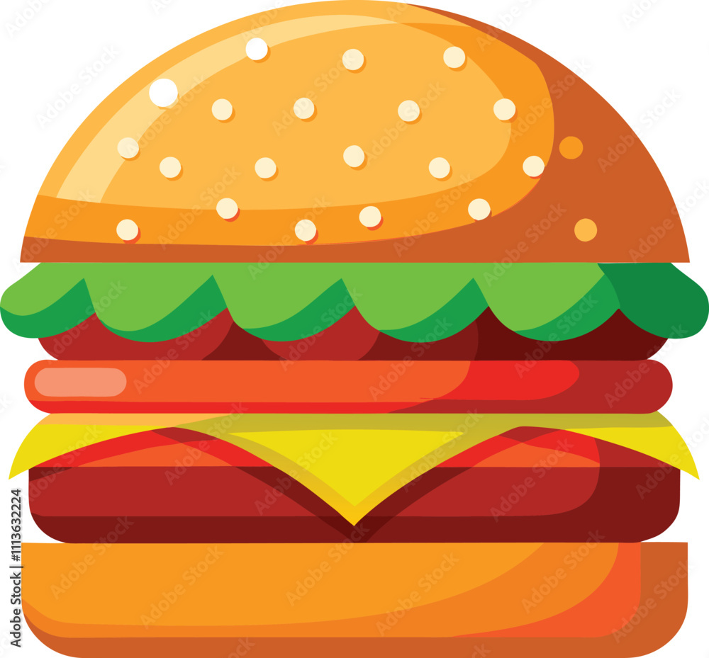 Fototapeta premium hamburger isolated on white background
