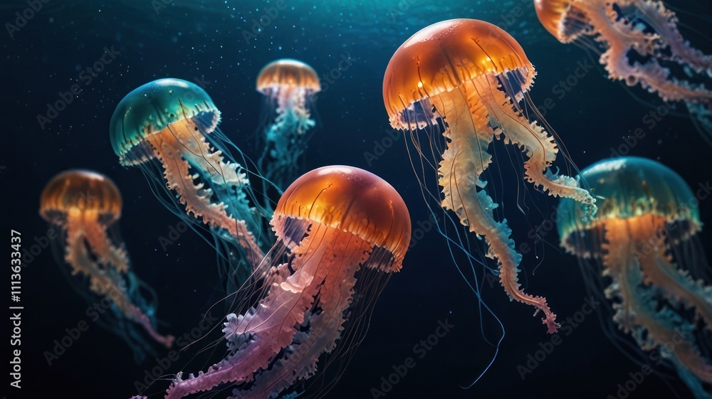 Naklejka premium Jellyfish Glow