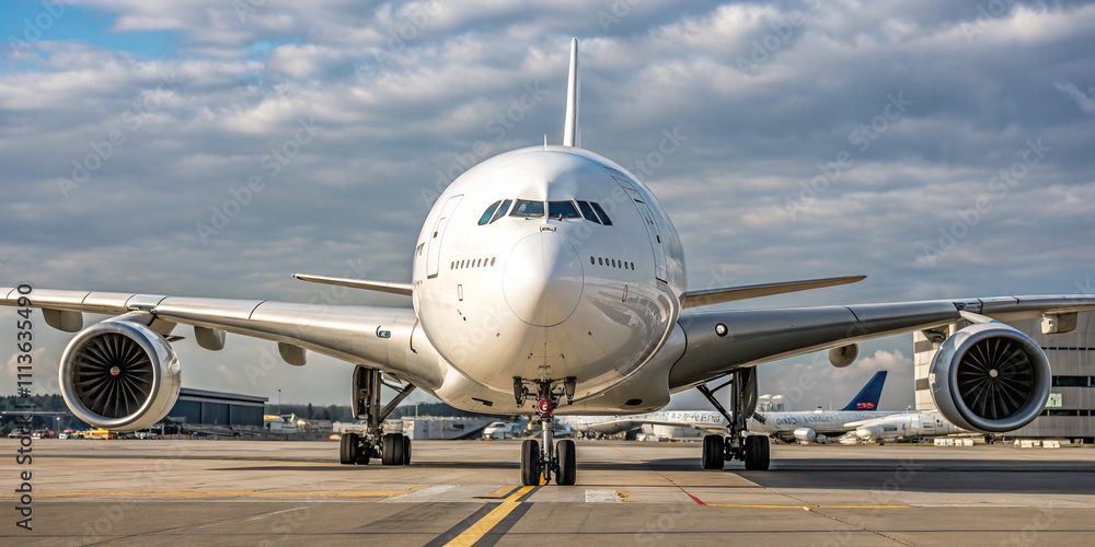 Naklejka premium White Passenger Plane