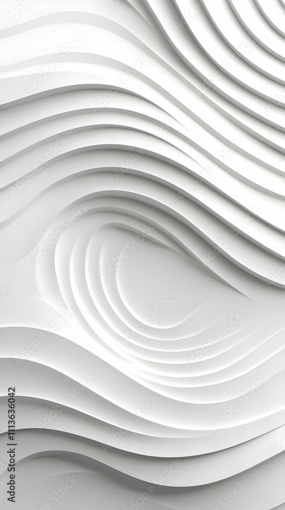 Obraz premium White Abstract 3D Wave Background