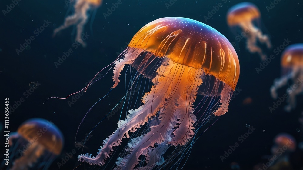 Naklejka premium Jellyfish Glow