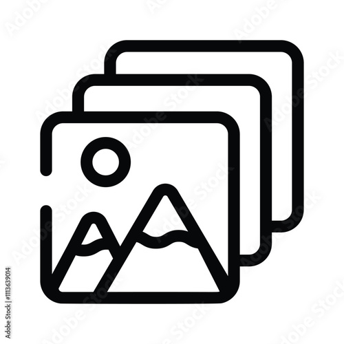 Stacked photos for images or media galleries