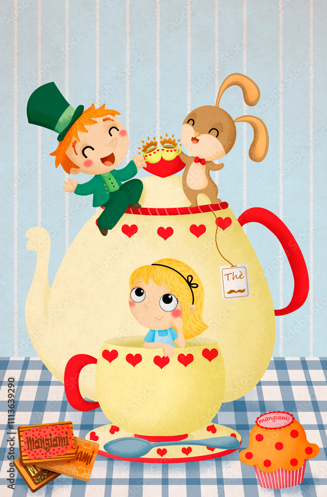 Naklejka premium Alice in wonderland