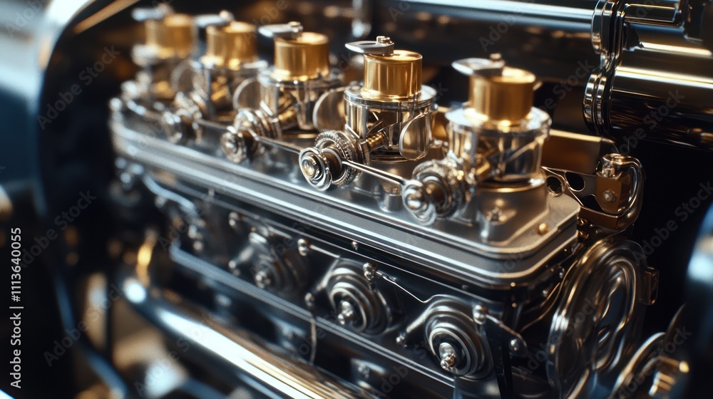 Fototapeta premium Close Up of a Vintage Engine