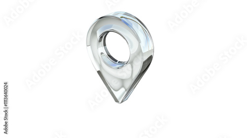 3D Crystal Glass Map Pin Marker for Custom Location Design Use
