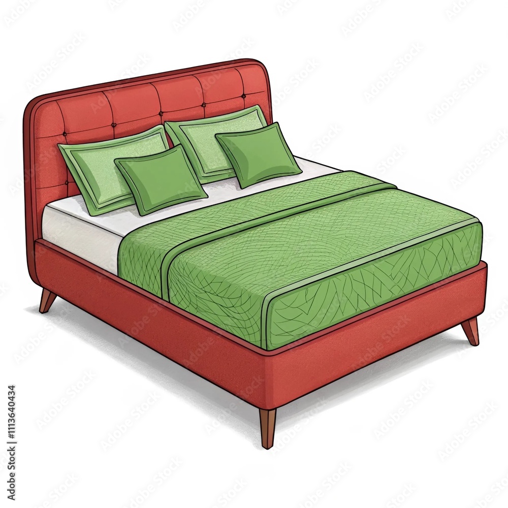 Fototapeta premium bed with pillows