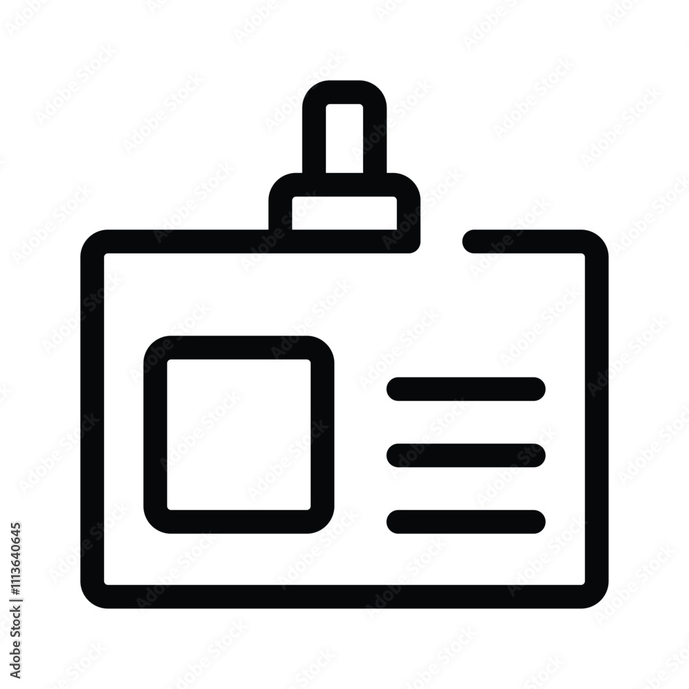 A badge symbolizing identification or access credentials vector design A badge symbolizing identification or access credentials vector design
