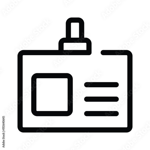 A badge symbolizing identification or access credentials vector design