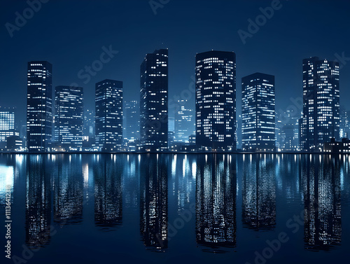 Night Cityscape 3D Illustration