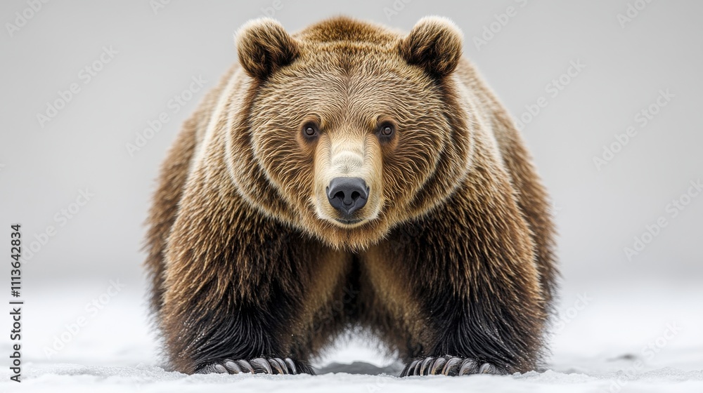Obraz premium a bear walking on a white background