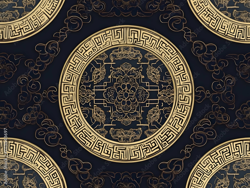 Gold & Black Ornate Illustration Gold & Black Ornate Illustration