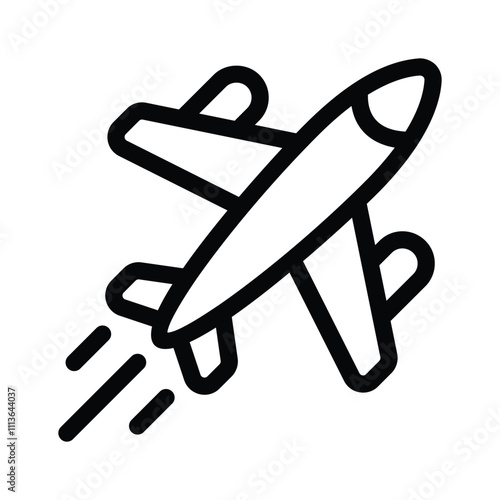 Get this amazing icon of airplane in modern style