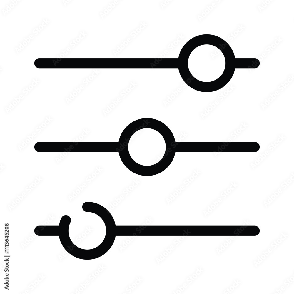 A trendy vector icon design of equalizer in editable style A trendy vector icon design of equalizer in editable style