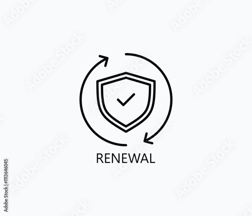 Renewal Vector, Icon Or Logo Sign Symbol Illustration 