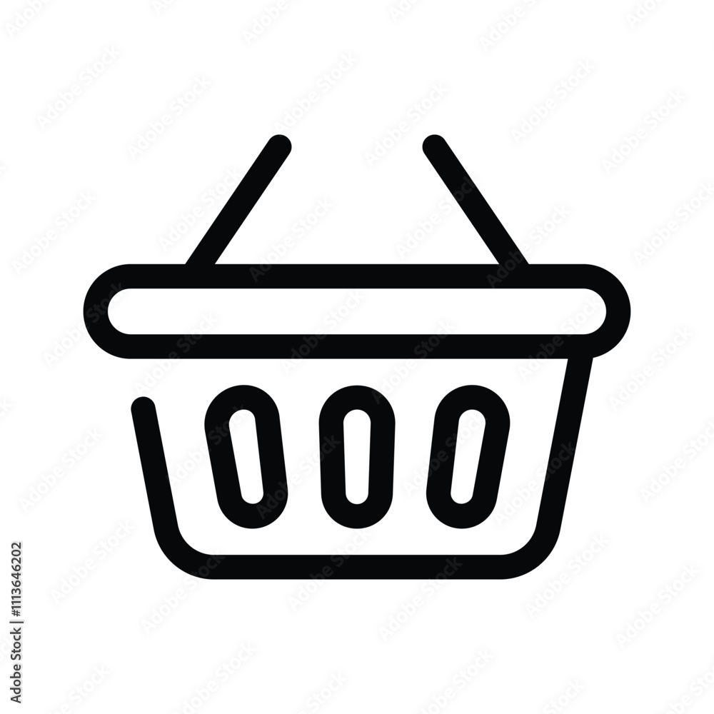 A basket symbolizing shopping or carrying items A basket symbolizing shopping or carrying items