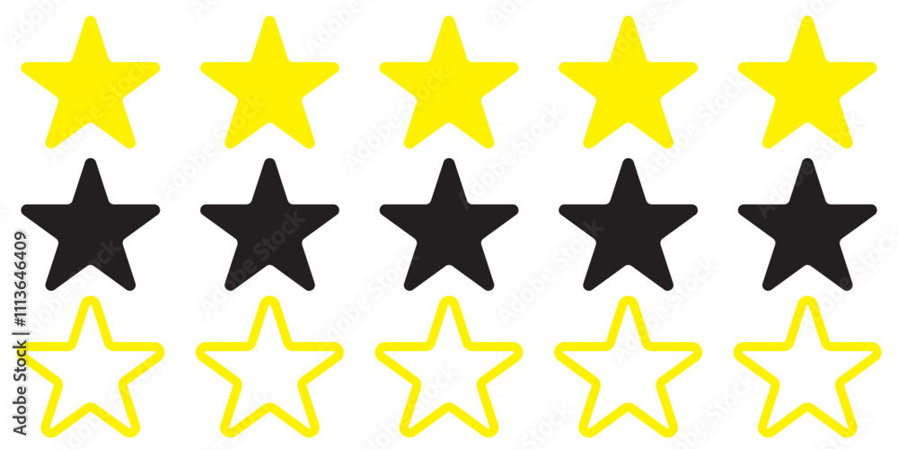 Five stars icon Vector. Five stars customer product rating review Five stars icon Vector. Five stars customer product rating review