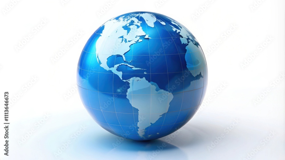 Blue earth globe on white background, blue, earth, globe, planet, world, global, international, environmental, geography, map Blue earth globe on white background, blue, earth, globe, planet, world, global, international, environmental, geography, map
