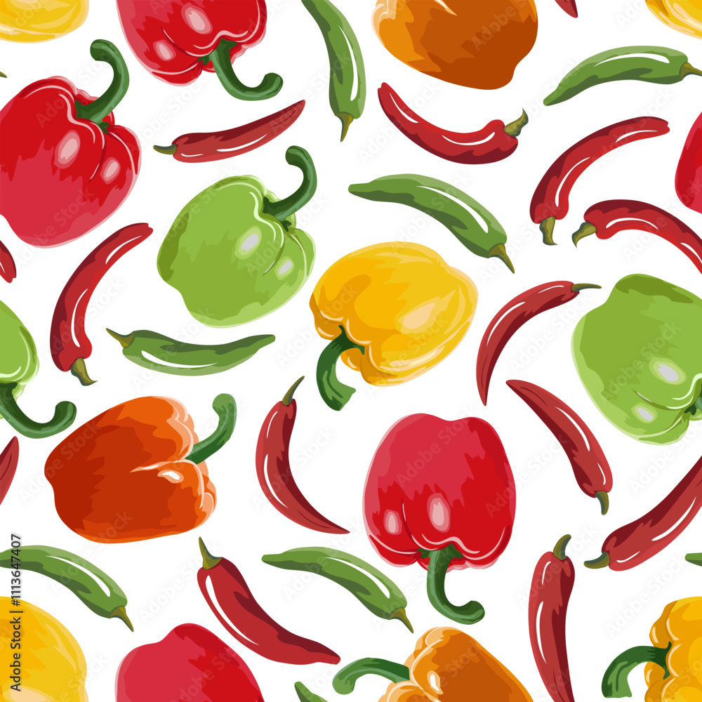 custom made wallpaper toronto digitalMulti-colored peppers in a colored pattern.Seamless pattern from multi-colored peppers on a white background.