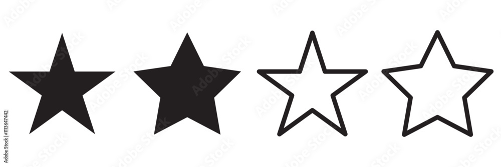 Star Icon set. rating icon vector. favourite star icon Star Icon set. rating icon vector. favourite star icon
