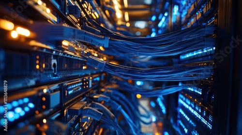 Server Room with Cables
