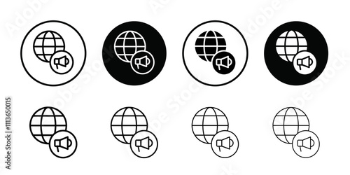 Global campaign icon Outline vector for web ui