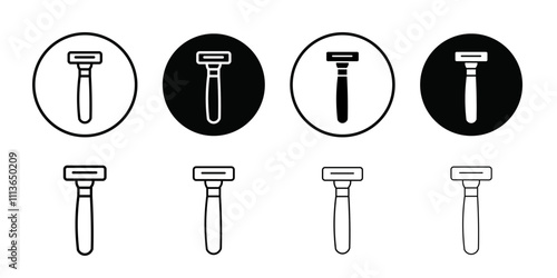 Hair removing razor icon Outline vector for web ui