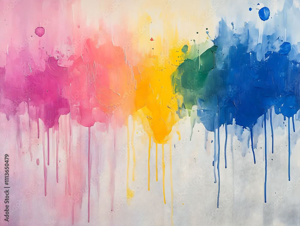 Fototapeta premium Abstract Dripping Paint Canvas