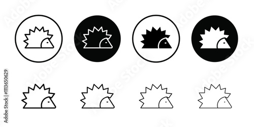 Hegdehog icon Outline vector for web ui