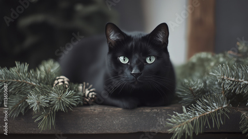 Christmas time with cat