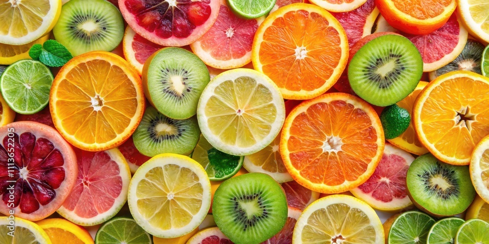 Background of colorful fresh fruit slices, fresh, fruits, background, colorful, vibrant, slices, juicy, healthy, nutrition Background of colorful fresh fruit slices, fresh, fruits, background, colorful, vibrant, slices, juicy, healthy, nutrition