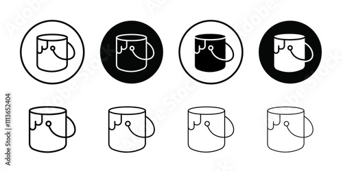 paint bucket icon Outline vector for web ui
