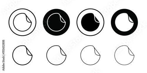 peel off sticker icon Outline vector for web ui