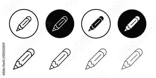 Pencil icon Outline vector for web ui