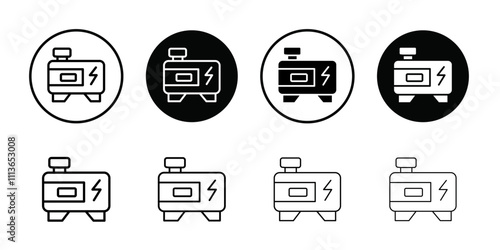 Portable power generator icon Outline vector for web ui