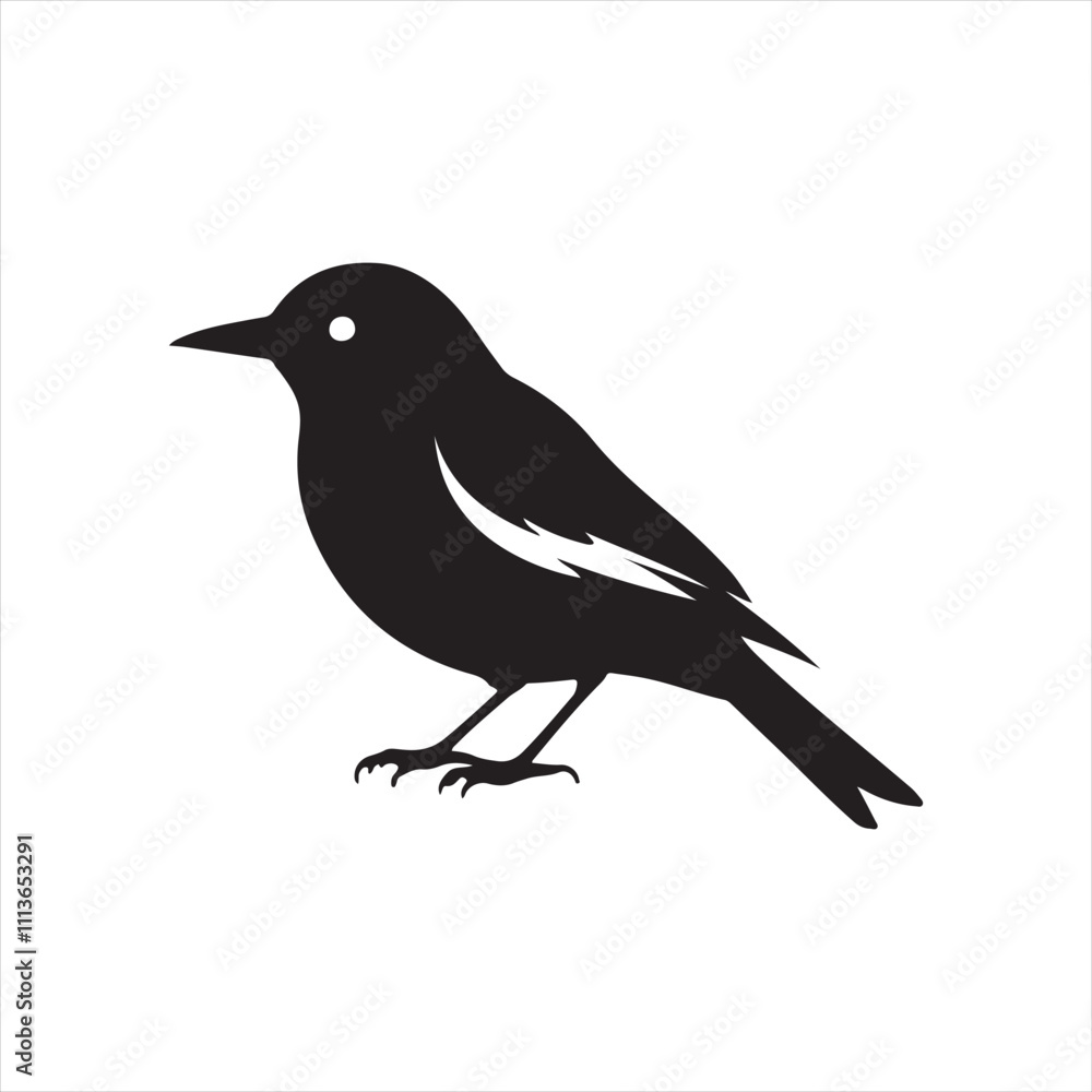 Bird silhouette vector icon design whit a white background.