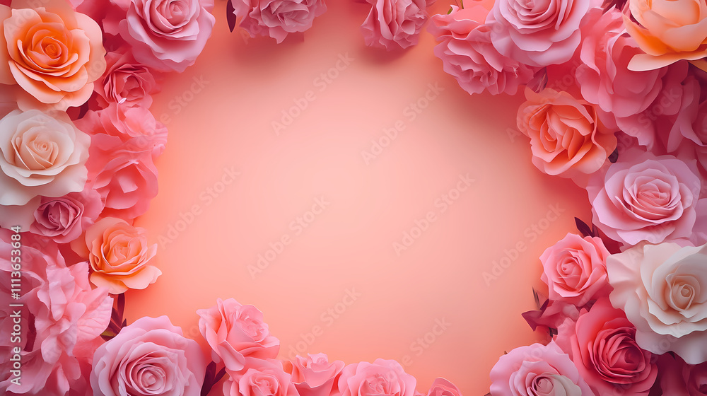 Naklejka premium Elegant Floral Border