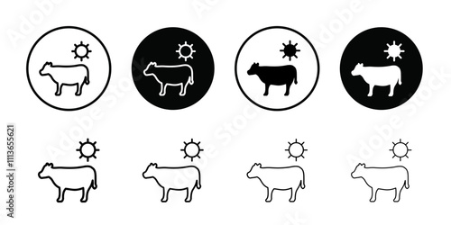 Animal husbandry icon Outline vector for web ui