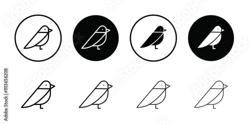 bird icon Outline vector for web ui
