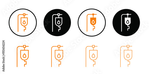 blood glucose icon Outline vector for web ui