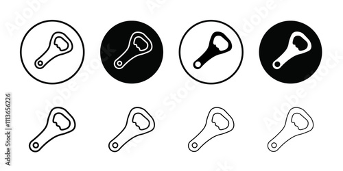 Bottle opener icon Outline vector for web ui