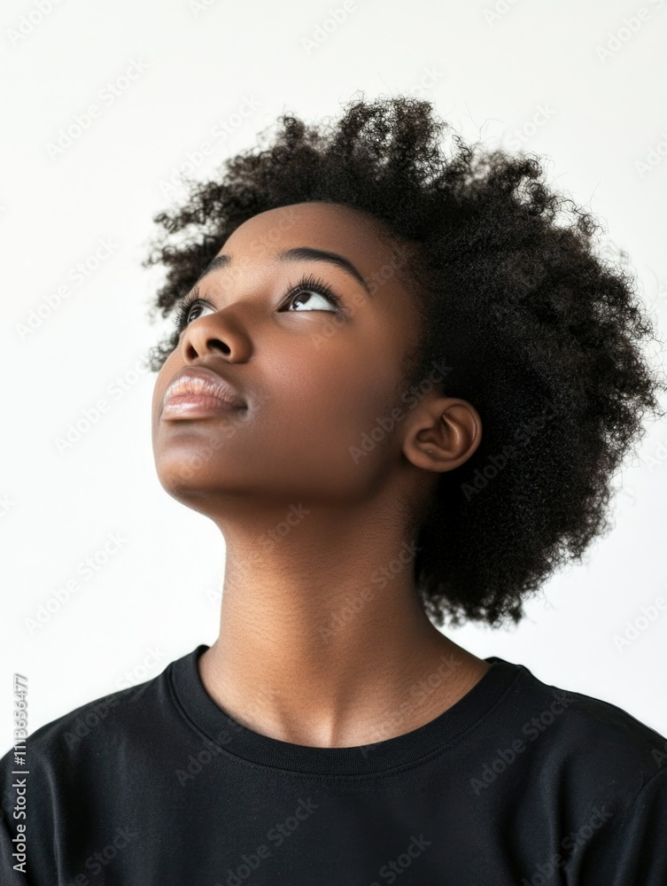 Contemplative Woman Portrait with Soft Focus Contemplative Woman Portrait with Soft Focus