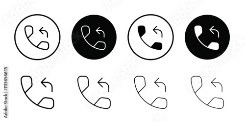 Call back icon Outline vector for web ui