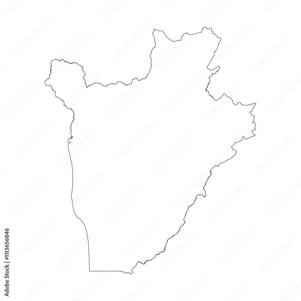 Burundi blank outline map Burundi blank outline map
