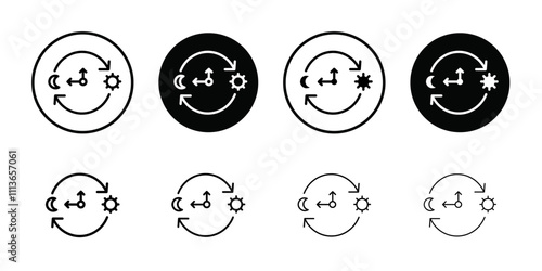 Circadian rhythms icon Outline vector for web ui