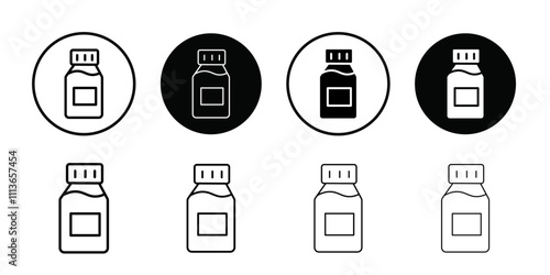 cough syrup icon Outline vector for web ui