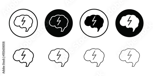Epilepsy icon Outline vector for web ui