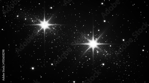 background with two stars in space