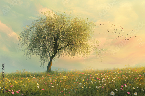 Wallpaper Mural the beginning of spring Chinese solar term, landscape and natural view of spring Torontodigital.ca